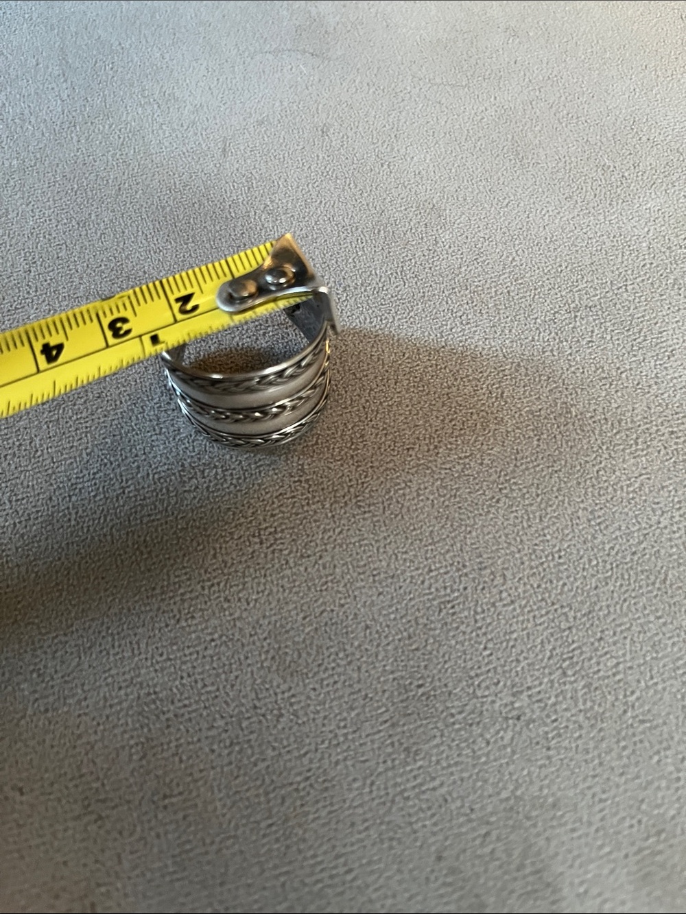 Sterling Silver Textured Hoop Earrings - Classic Women Jewelry - Picture 6 of 7